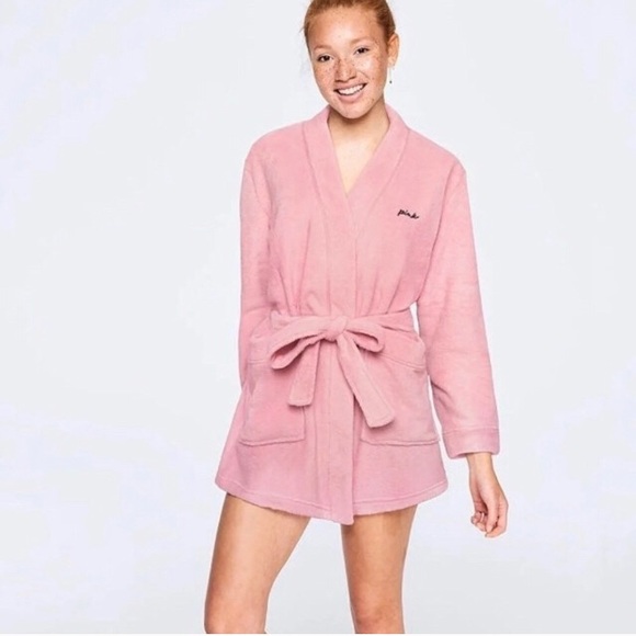 PINK Victoria's Secret Intimates & Sleepwear Pink Victoria Secret Cozy Sherpa Robe Poshmark